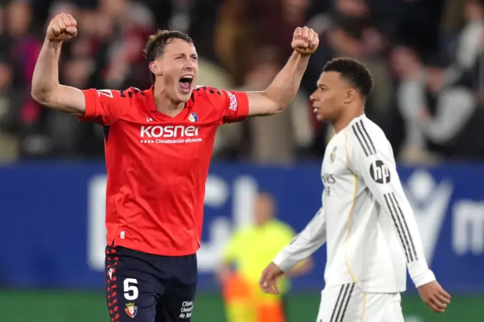  Osasuna 2-1 Real Madrid: El líder de LaLiga tropieza en El Sadar

