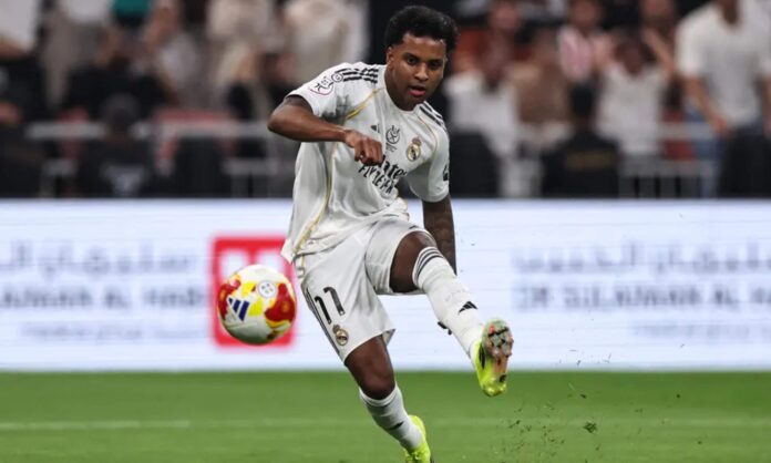Rodrygo Goes, durante un partido de esta temporada con el Real Madrid.