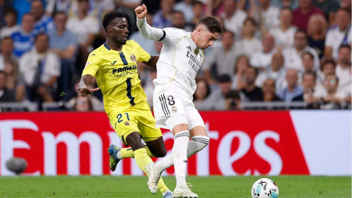 Fede Valverde durante el partido contra el Villarreal