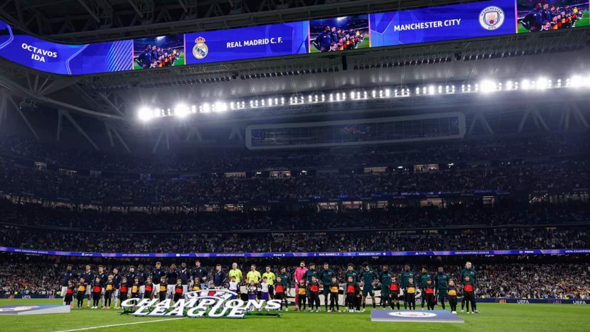 El aspecto que presentaba el Bernabéu antes del Real Madrid Manchester City