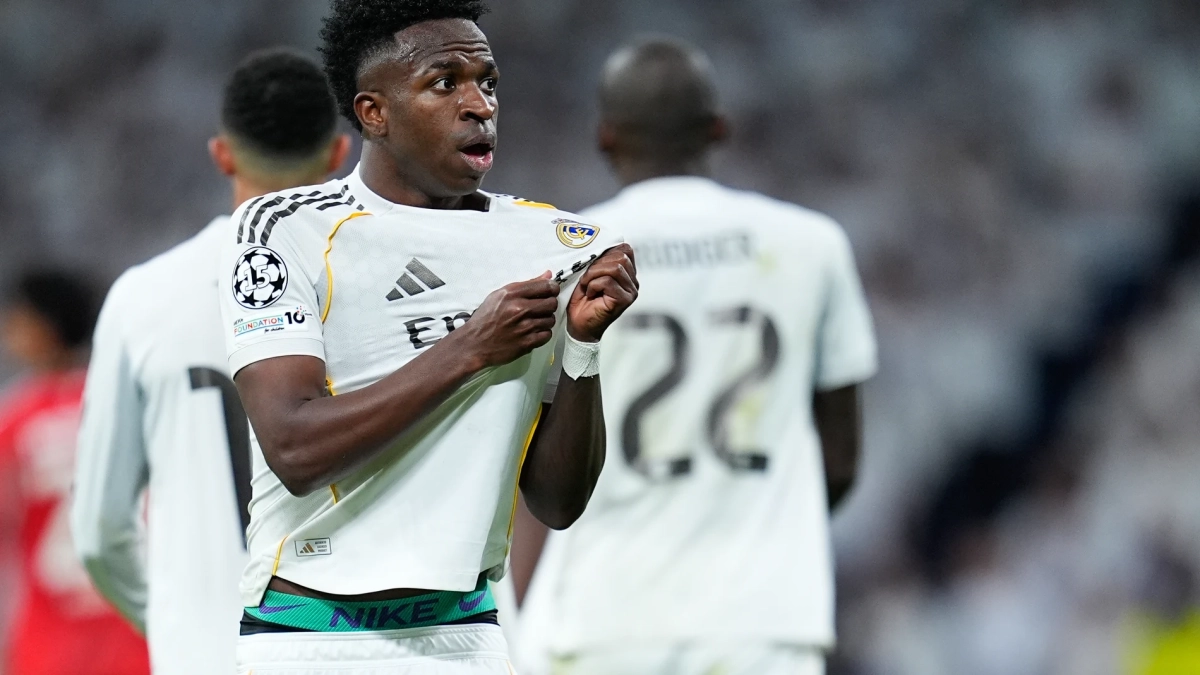 Vinicius celebrando un gol con el Real Madrid Vinicius celebrando un gol con el Real Madrid