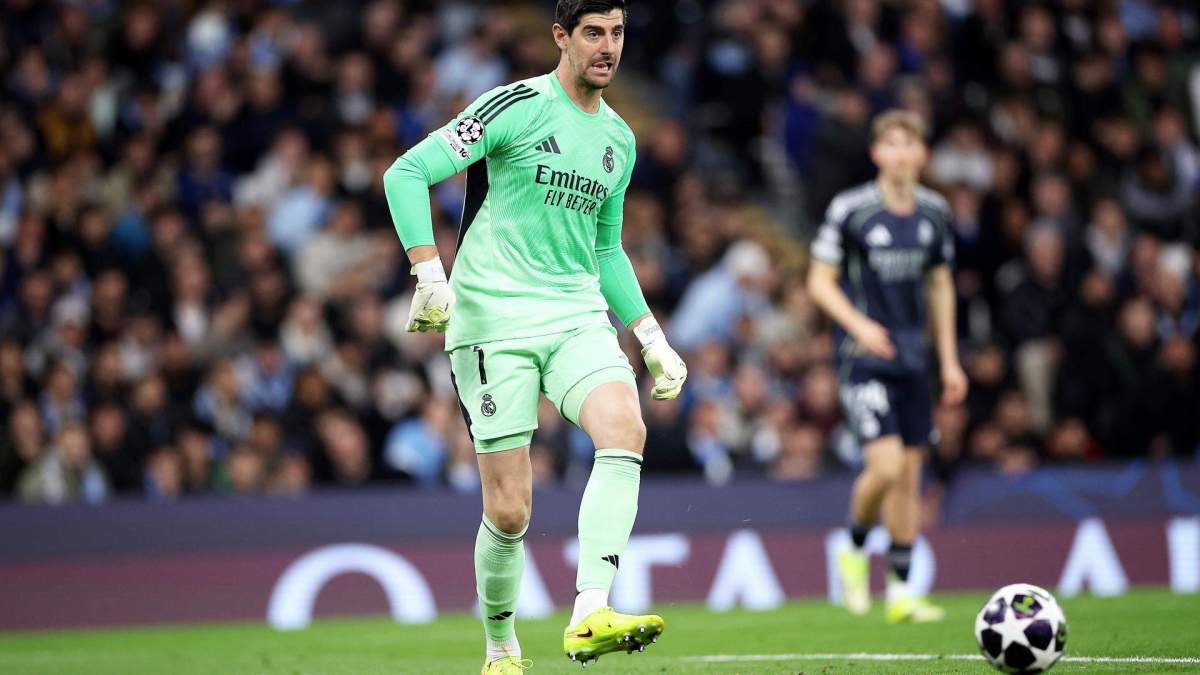 Thibaut Courtois fue una de las figuras del partido entre el Manchester City y el Real Madrid