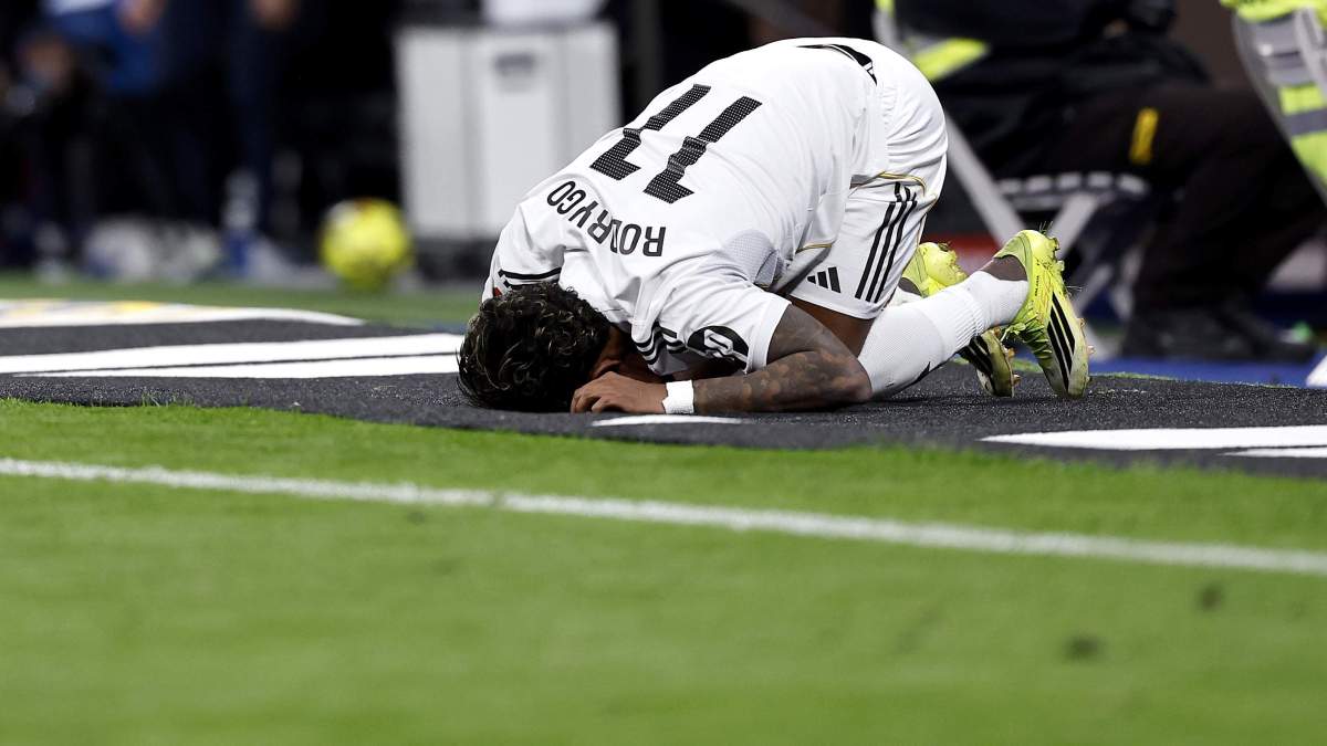 Rodrygo Goes lesionado durante el Real Madrid - Getafe.