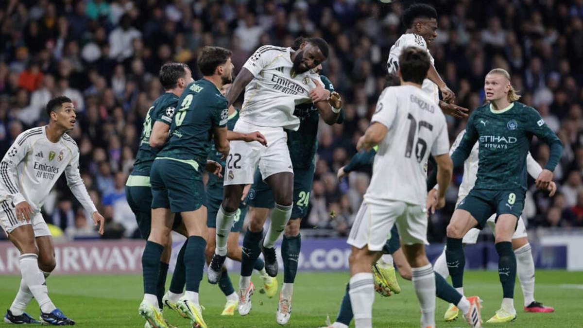 Una foto del Real Madrid - Manchester City de fase de grupos. 