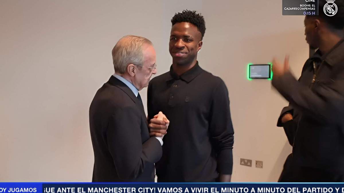 El saludo de Florentino Pérez a Vinicius
