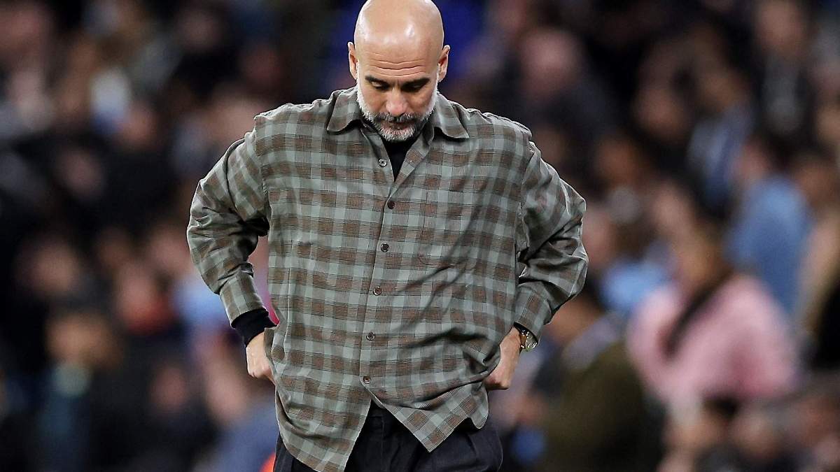 Guardiola durante el Manchester City Real Madrid