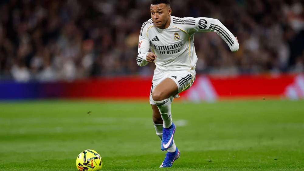 Kylian Mbappé, en un partido de esta temporada con el Real Madrid.
