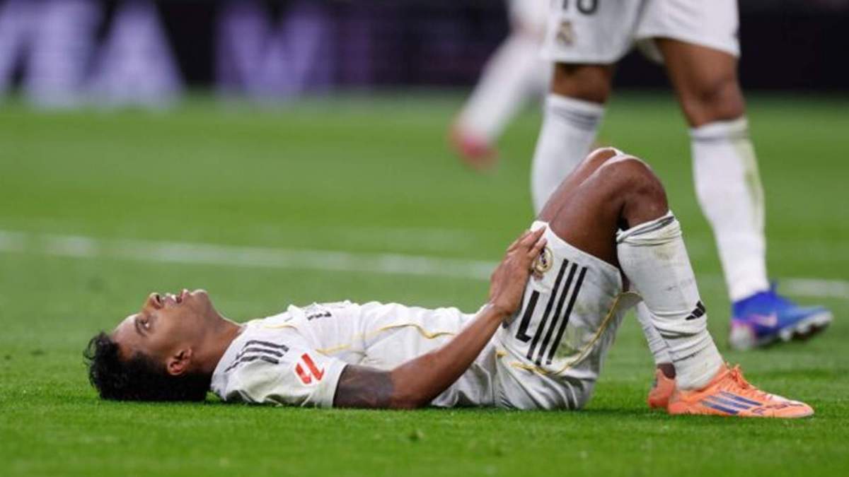 Rodrygo Goes lesionado durante el Real Madrid - Getafe.