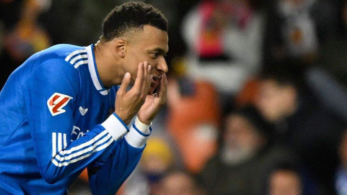 Mbappé celebrando un gol con el Real Madrid Mbappé celebrando un gol con el Real Madrid