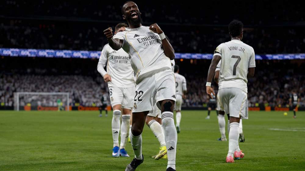 Antonio Rüdiger, celebrando un gol durante un encuentro de Liga. Antonio Rüdiger, celebrando un gol durante un encuentro de Liga.