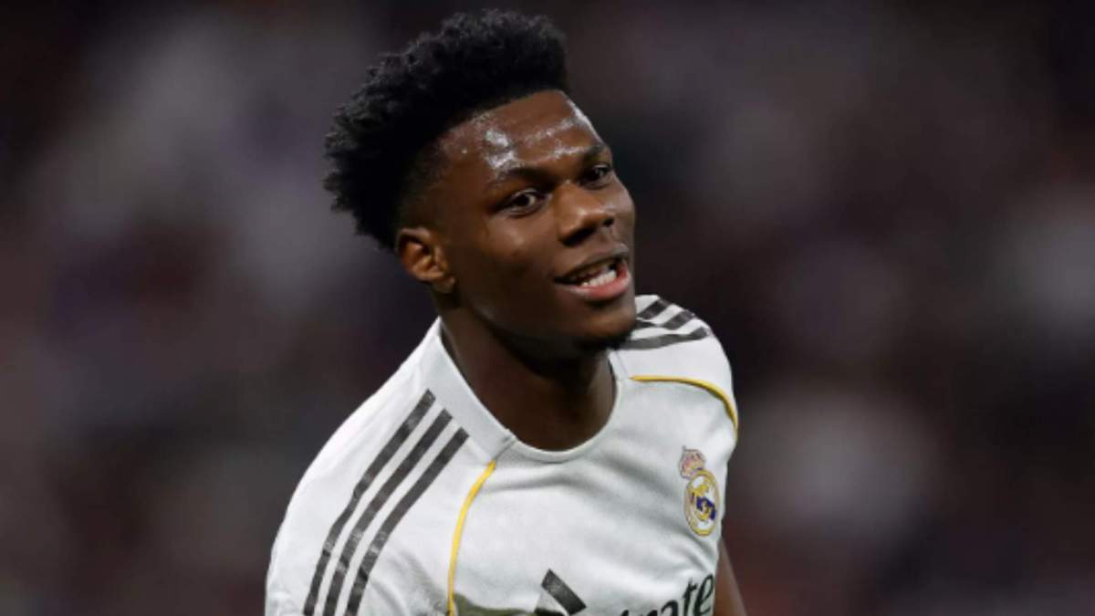 Tchouaméni celebrando su gol ante el Benfica