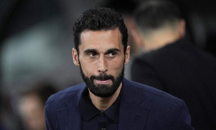 Álvaro Arbeloa entrenando al Real Madrid.