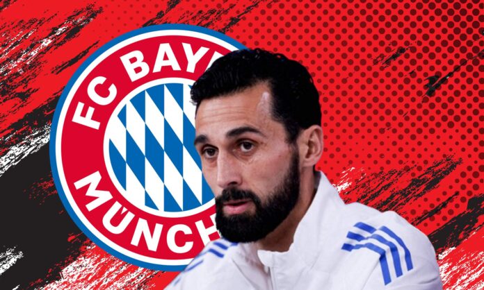 Álvaro Arbeloa y un wallpaper del Bayern Múnich.