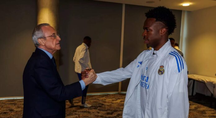 Florentino convencido de la renovación de Vinicius tras Manchester