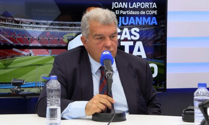 Joan Laporta hablando en El Partidazo de COPE.