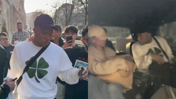 Mbappé, a la salida de su hotel en París tras varios días de escapada con la actriz Ester Expósito: 