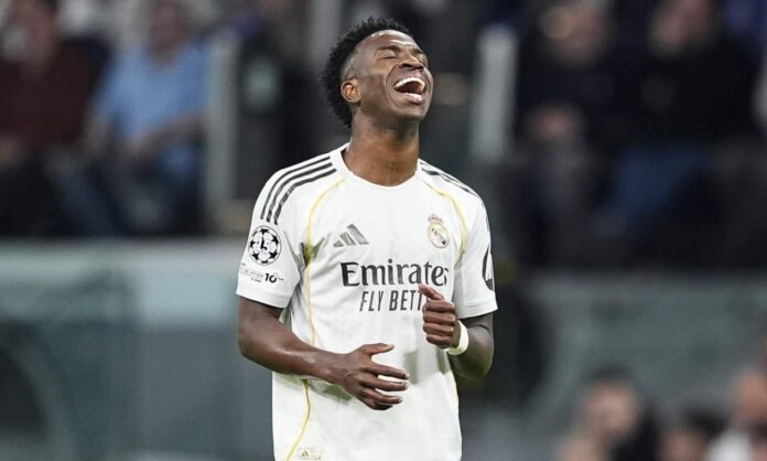 Vinicius Junior, en el partido de Champions contra el Manchester City.