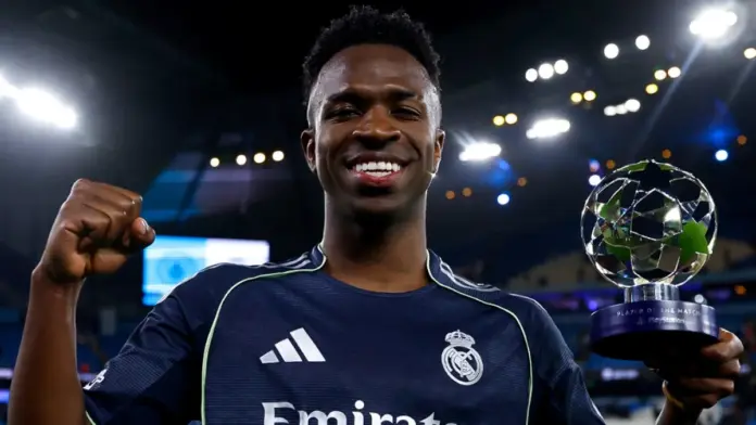  Vinicius, otra vez MVP en el Etihad: «En la Champions cambiamos nosotros, la afición y todo»

